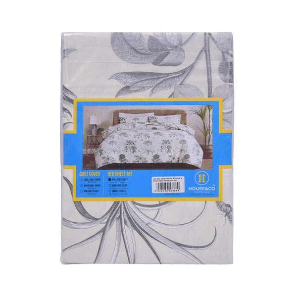 H&C BED SHEET SINGLE ETCHING & ROSES MAIN VERSION TC-250