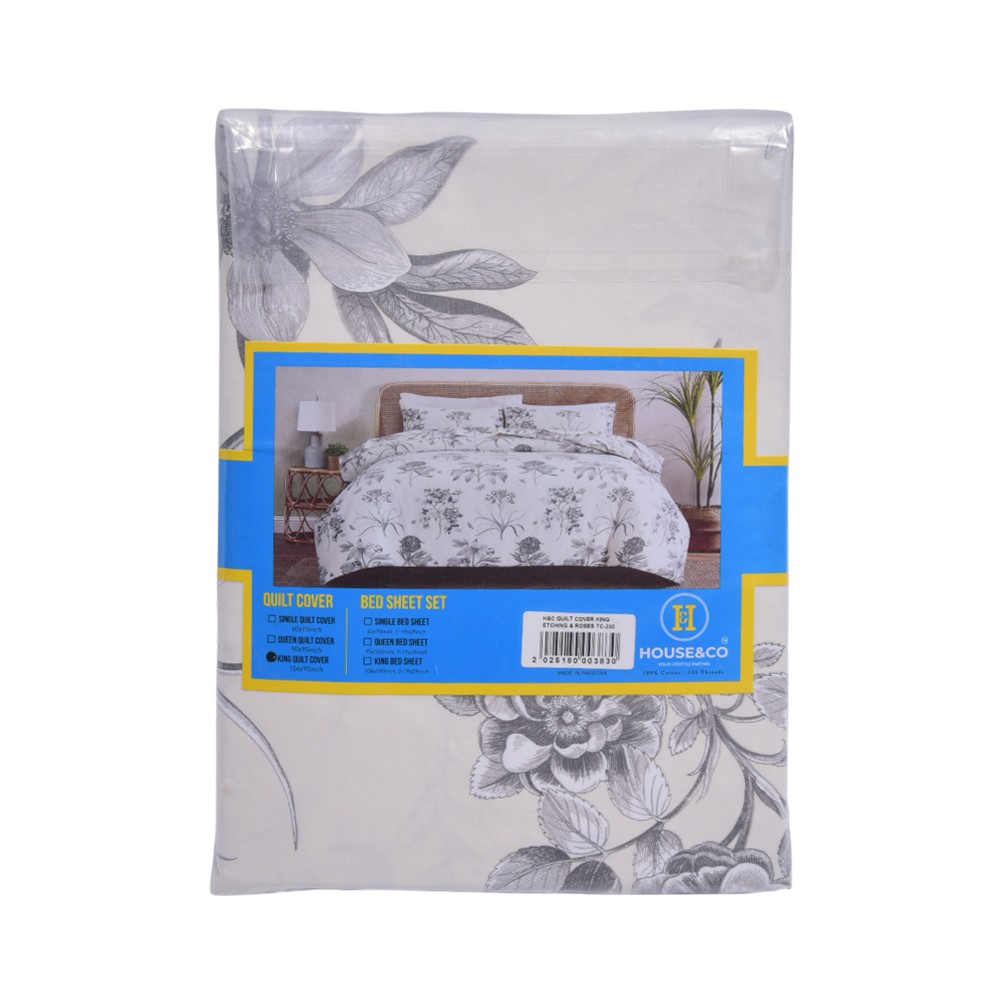 H&C QUILT COVER KING ETCHING & ROSESTC-250