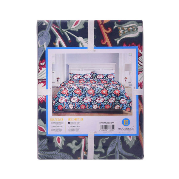 H&C BED SHEET SINGLE PINK & ROSE MAIN VERSION TC-200