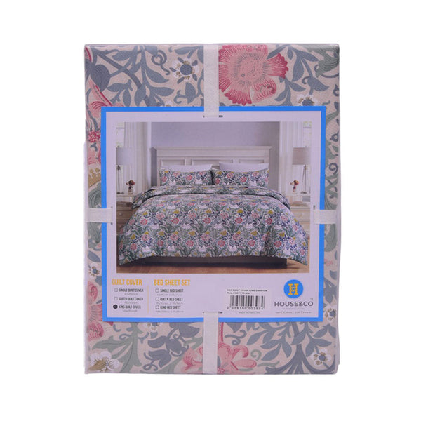 H&C QUILT COVER KING COMPTON TEAL PARTY TC-200