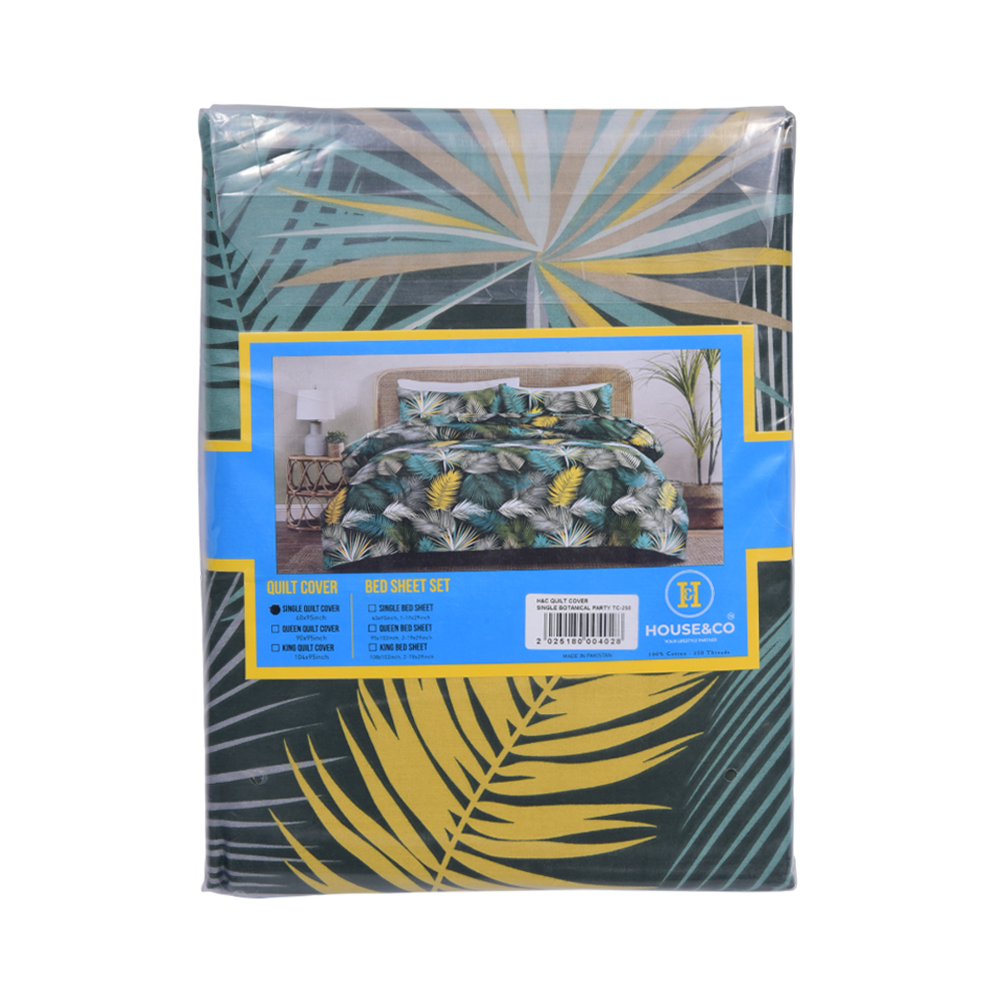 H&C QUILT COVER SINGLEBOTANICAL PARTY TC-250