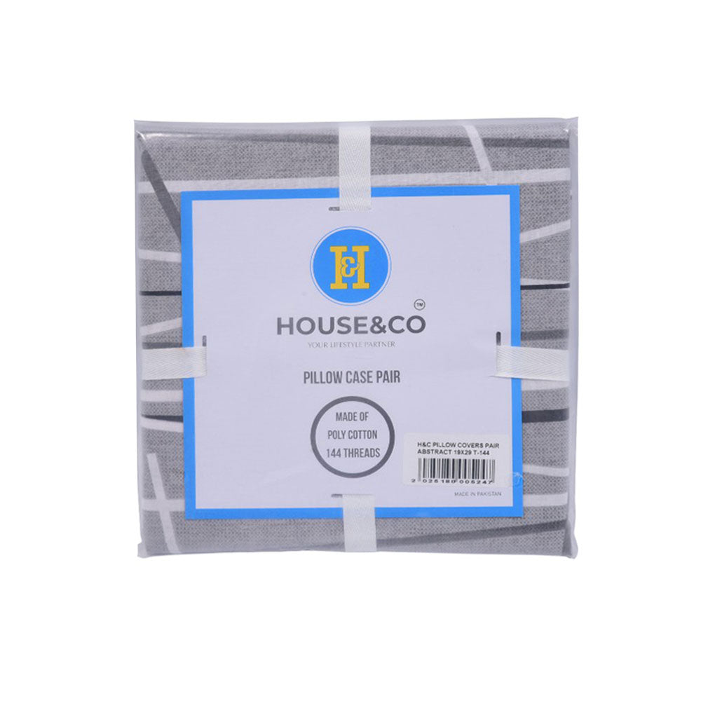 H&C PILLOW COVERS PAIR LEAF 19X29 T-144