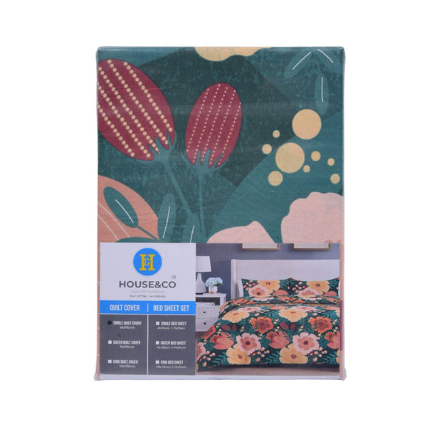 H&C QUILT COVER SINGLE BOTANICAL PARTY T-144