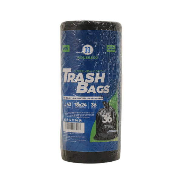 HOUSE & CO TRASH BAG SMALL (18X24) 40PCS-40 LITERS