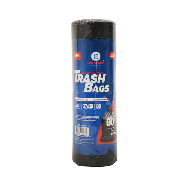 HOUSE & CO TRASH BAG X-LARGE (27X38) 12PCS-80 LITERS