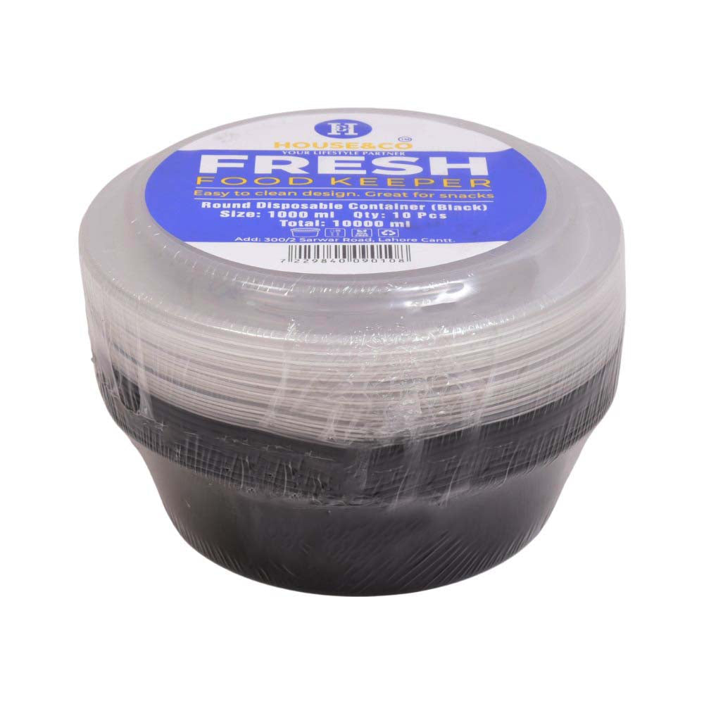 HOUSE & CO. DISP RICE BOWL BLACK 1000ML