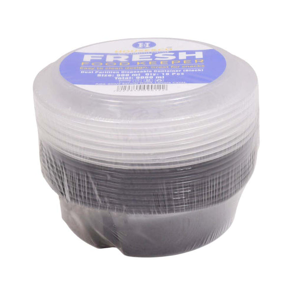 HOUSE & CO. DISP RICE BOWL PARTITION BLACK 900ML