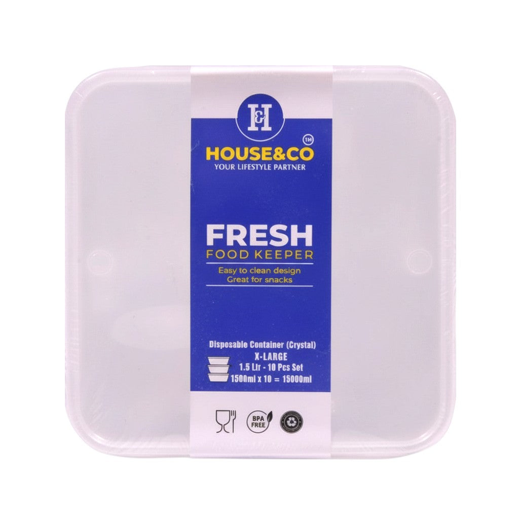 HOUSE & CO. DISP CONTAINER CLEAR 1500ML