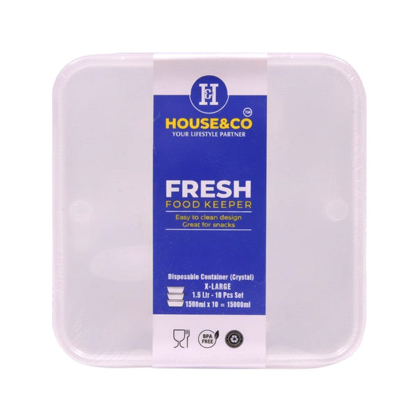 HOUSE & CO. DISP CONTAINER CLEAR 1500ML