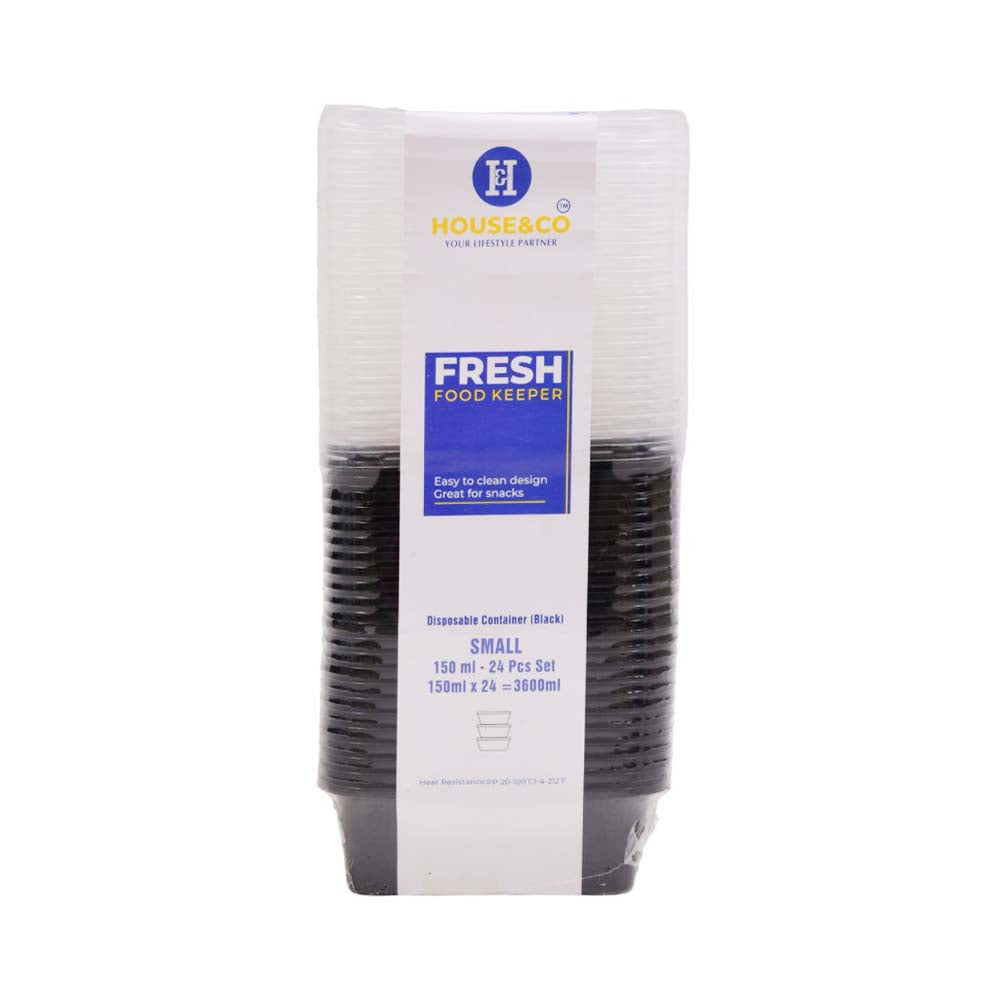 HOUSE & CO. DISP RECT. CONTAINER BLACK 150ML