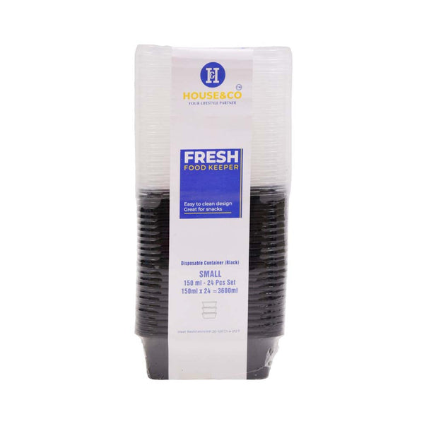 HOUSE & CO. DISP RECT. CONTAINER BLACK 150ML