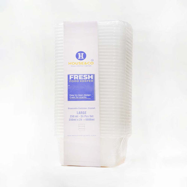 HOUSE & CO. DISP RECT. CONTAINER CLEAR 250ML