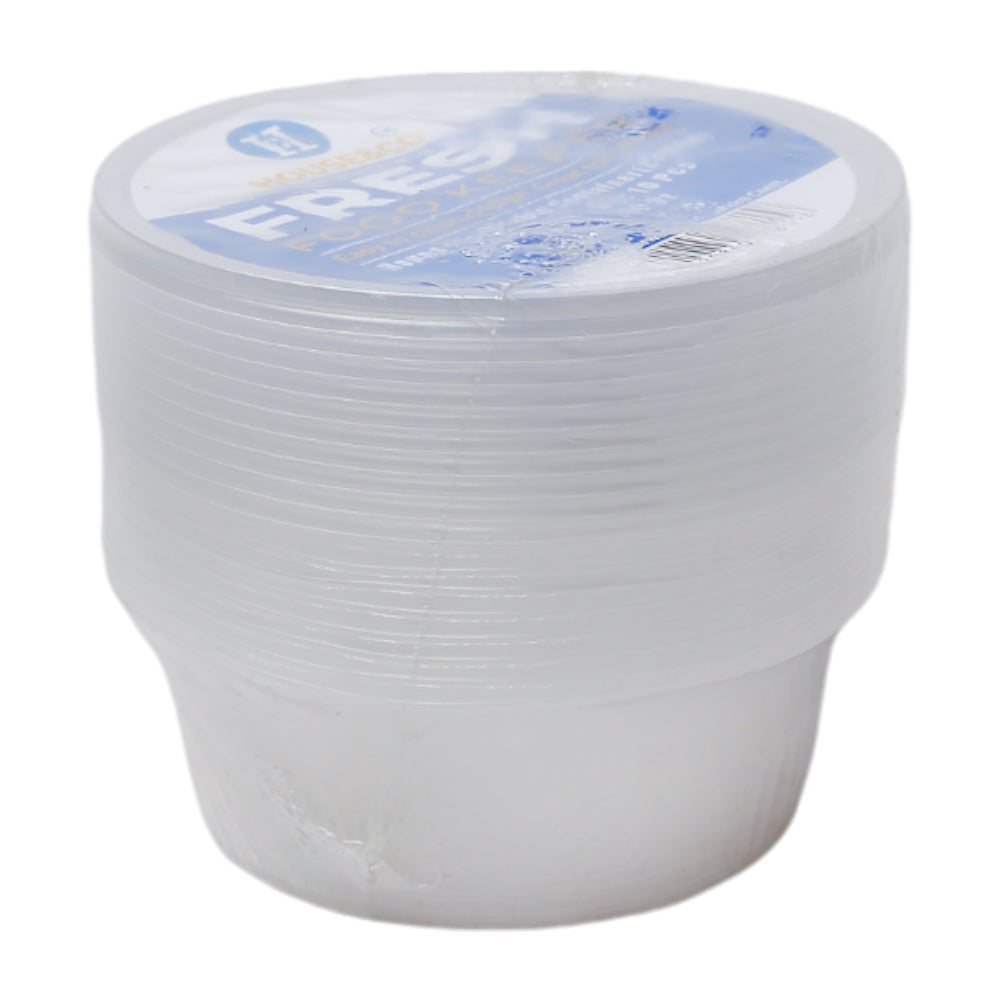 HOUSE & CO DISP ROUND CONTAINER CLR 10OZ 10PCS
