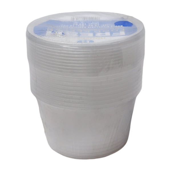 HOUSE & CO DISP ROUND CONTAINER CLEAR 16OZ 10PCS