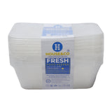 HOUSE & CO DISP RECT. CONTAINER CLEAR 750ML 10PCS