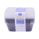 HOUSE & CO DISP RECT. CONTAINER BLACK 1000ML 10PCS