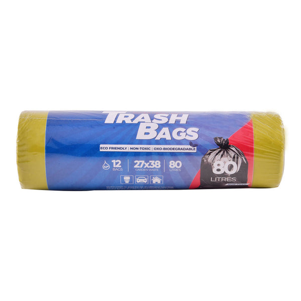 HOUSE&CO TRASH BAG (YLW) X-LARGE 27X38 12PCS