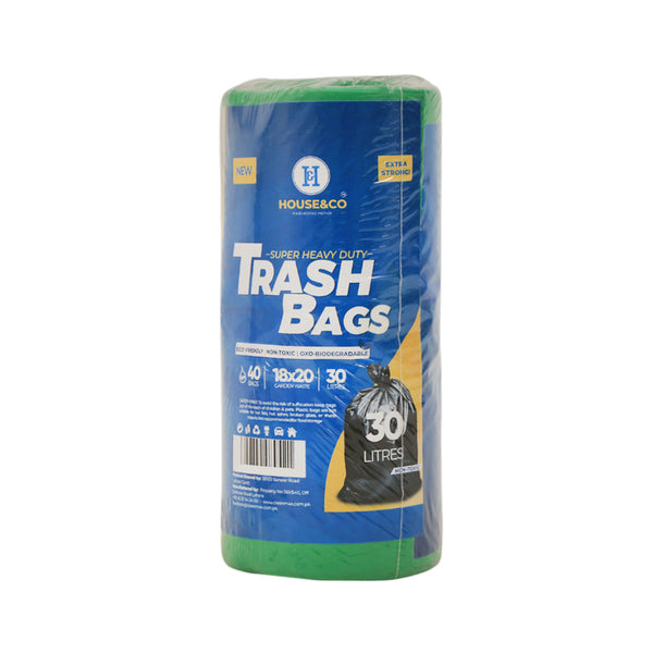 HOUSE&CO TRASH BAG (GRN) MINI 18X20 40PCS