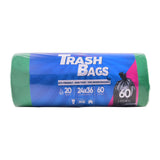 HOUSE&CO TRASH BAG (GRN) LARGE 24X36 20PCS