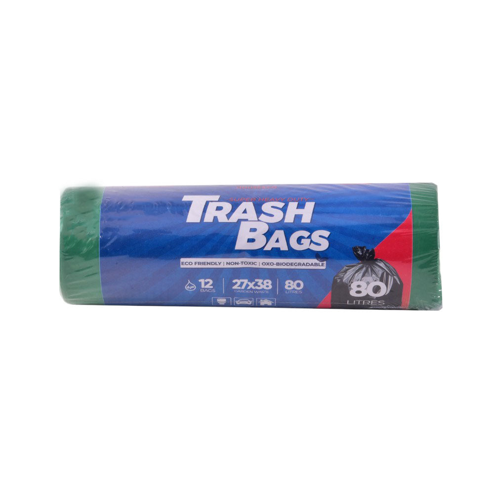 HOUSE&CO TRASH BAG (GRN) X-LARGE 27X38 12PCS