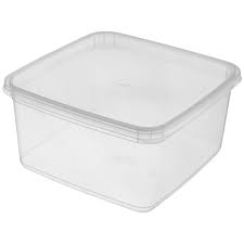 HOUSE & CO DISP RECT. CONTAINER CLEAR 2000ML 10PCS